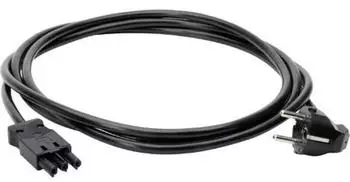 Kopp 1 St&uuml;ck Netzkabel Schwarz 3m
