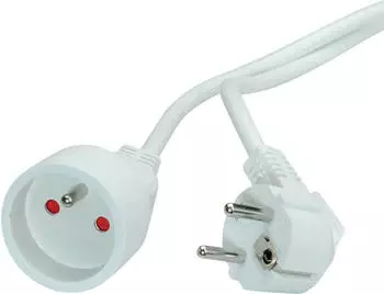 Value Schutzkontakt-Verl&auml;ngerungskabel 230VAC UTE Version wei&szlig; 3 m