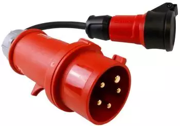 Doktorvolt CEE Adapter Starkstrom 16A 30cm auf 230V belgisch/französisch (DV-2428-F-16-A-230)