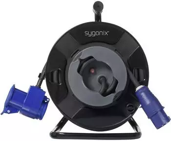 Sygonix Kabeltrommel 25m CEE-Cara-Stecker Schwarz (SY-6684366)