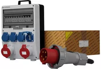 Doktorvolt TD-S/FI Stromverteiler 2x32A, 4x230V, Kabel 5x10mm&sup2; (DV-0038-F)