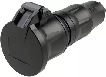 PC Electric Schutzkontaktkupplung Kunststoff 250V Schwarz IP54 (25732-ssc)