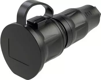 PC Electric Schutzkontaktkupplung Kunststoff 250V schwarz IP54 (24731-ss)