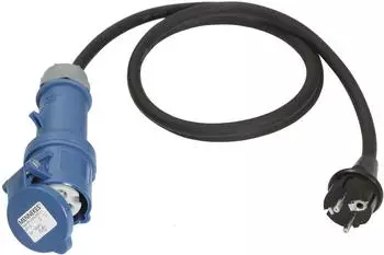 Weing&auml;rtner-Kabel CEE-Adapterleitung Schukostecker 3-polig 1,5m (00506)