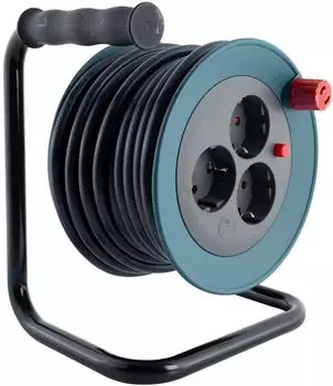 REV-Ritter Kabeltrommel Innen 3-fach 10m H05VV-F3G1,5mm&sup2; petrol (0010042100)