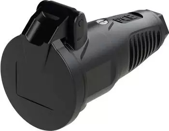 PC Electric Schutzkontaktkupplung Gummi 250V schwarz IP54 (2412-sscw)