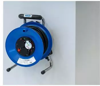 Fetra Kabeltrommel Anbausatz 25m Gummikabel 3x1,5 blau RAL 5007 (2151-2450)