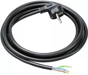 Kopp Kunststoff-Zuleitung mit Schutzkontaktstecker H05VV-F 3x1,5mm² 3m schwarz (147703019)