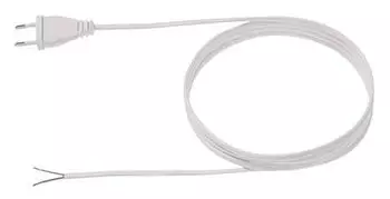 Bachmann Netzanschlussleitung 3m, 2x0,75mm&sup2;, Euro-Stecker, wei&szlig; (202.285)