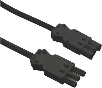 Bachmann Wieland Verl&auml;ngerungskabel 0,3m, schwarz (GST18 M-F) (375.050)