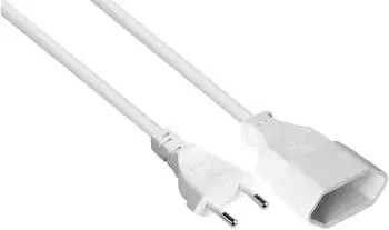 Good Connections Euro-Verl&auml;ngerungskabel Typ C, 2m, 0,75mm&sup2;, wei&szlig; (P0300-W020)