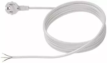 Bachmann Zuleitung H05VV-F 3G1,0 3m wei&szlig;, Winkelstecker (304.275)