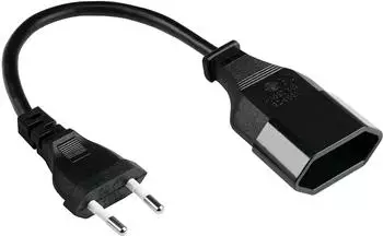 Good Connections Euro-Verl&auml;ngerungskabel Typ C Stecker auf Buchse, 5m, 0,75mm&sup2;, schwarz (P0300-S050)