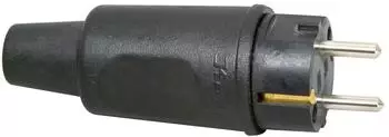 Kopp Schutzkontakt-Vollgummistecker Typ F, schwere Ausf&uuml;hrung, IP44, 16A (179516054)