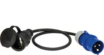 PCE CEE-Adapterleitung 0,8m 16A 3-polig Schutzkontaktkupplung IP44 (9007)