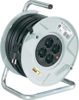 BAT Kabeltrommel AK 260 (50m Kabel, aus bruchfestem Kunststoff, 4 Steckdosen, f&uuml;r