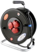 AS Schwabe 10129 Kabeltrommel 40m Schwarz Schutzkontakt-Stecker