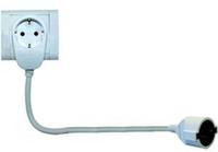REV 0016150114 Strom Verl&auml;ngerungskabel Wei&szlig; 5.00 m H05VV-F 3G 1,5 mm2