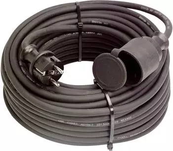 AS Schwabe Strom-Verlängerungskabel 50m schwarz (60341)