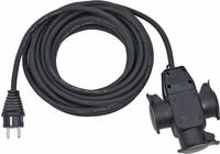 Schutzkontaktverl&auml;ngerung 230 V 10m H07RN-F 3x1,5 mm2 schwarz IP44 BRENNENSTUHL