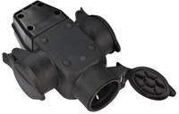 Brennenstuhl 1082120 3fach-kupplung Gummi 230 V Schwarz Ip44