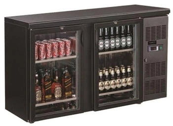 Combisteel 7450.0335 Barkühlschrank 350 Liter, Schwarz