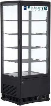 Metro Professional Kühlvitrine GGC2098B, Glas/Kunststoff, 42.8 x 38.6 x 111 cm, 98 L, schwarz - schwarz Glas