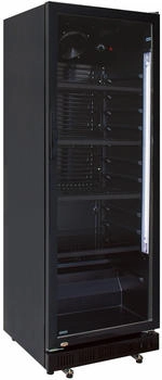 Wimar Getränkekühlschrank Gewerbekühlschrank 230l 1 Glastür 530x635x1442mm schwarz - schwarz WR KS-230BB