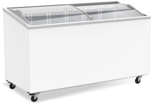 Wimar Gastro mobile Tiefkühltruhe Kühltruhe Tiefkühlung 461 L -18/-24°C ISO 60mm Glasdeckel - WR TTG-461BC