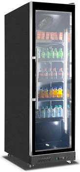 Wimar Gastro Lagerkühlschrank Kühlschrank Gewerbekühlschrank 500l 2-10°C 1 Glastür - schwarz WR KS-620-N
