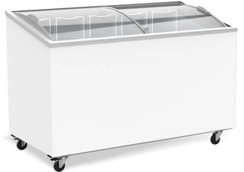 Wimar Gastro mobile Tiefkühltruhe Kühltruhe Tiefkühlung 397 L -18/-24°C ISO 60mm Glasdeckel - WR TTG-397BC