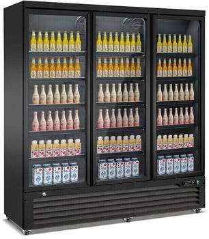 Wimar Getränkekühlschrank Kühlschrank Gewerbekühlschrank 1600l 3 Türen 1880x705x2050mm - schwarz WR KS-1600F