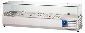 Stalgast Starline Pizzakühlaufsatz Mit Glasabdeckung, 6X Gn 1/4 1400 X 335 X...