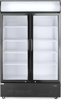 Hendi K&uuml;hlschrank zweit&uuml;rig mit Glast&uuml;ren (233795)