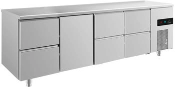 A&S polarny Kühltisch -2 bis +8°C 2330x700x850mm mit 1x Tür und 3x zwei Schubladen (4ZTZZ)
