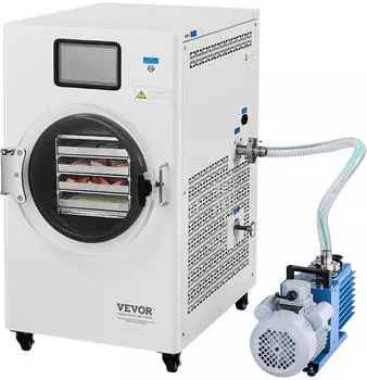 VEVOR Gefriertrocknungsmaschine Trocknungsausr&uuml;stung (4&ndash;6 kg Kapazit&auml;t) wei&szlig;