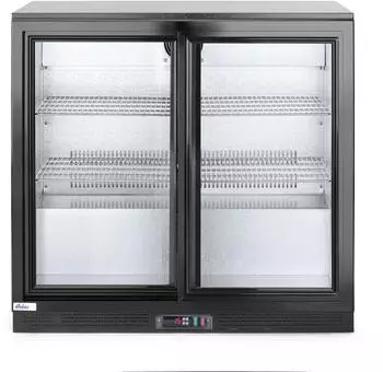 Hendi Arktic Barkühlschrank mit Schiebetüren, schwarz, 197L (233917)
