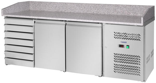 Royal Catering Kühltisch - 580 L - Granitarbeitsplatte - 2 Türen