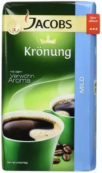 Jacobs Krönung Mild Kaffee gemahlen (500 g) Jacobs Krönung Mild Kaffee gemahlen (500 g)