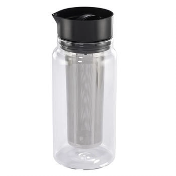 Xavax 00111254 Kaltbrüh-Kaffeemaschine 1l Schwarz Transparent Glas Kunststoff 5 Tassen Edelstahl