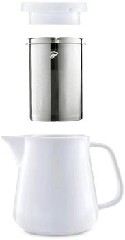 Eduscho Kaffeebereiter Keramik silber