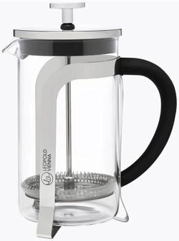 Leopold Vienna 3-tlg. Kaffeebereiter Set 600 ml f&uuml;r 5 Tassen Kaffee Pressstempelkanne aus Glas