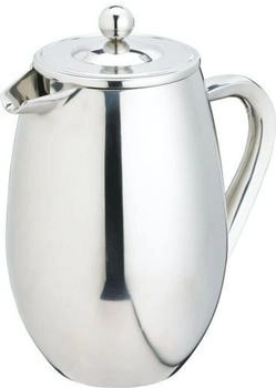 La Cafetiere doppelwandige isolierte Cafetière 8 Tassen Edelstahl silber