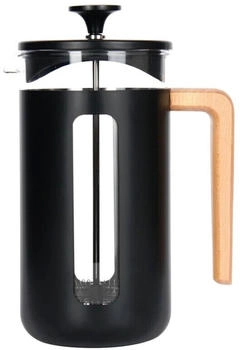 La Cafetiere Pisa Kaffeebereiter aus Edelstahl 8 Tassen Schwarz in Geschenkbox