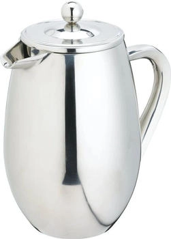 La Cafetiere Edelstahl doppelwandige isolierte Cafetière 3 Tassen Edelstahl Silber