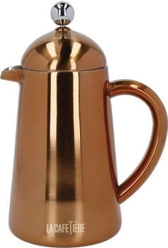 La Cafetiere Havana Kaffeemaschine isoliert Three Cup Kupfer