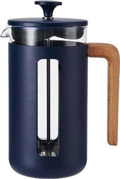 La Cafetiere Cafetière 8 Tassen 1 L Edelstahl Glas Holz Blau Pisa