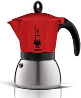 Bialetti 990006946, Bialetti New Moka Induktion 6 Portionen rot