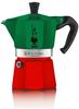 BIALETTI Espressokocher "Moka Express Tricolore Italia ", 0,27 l Kaffeekanne bunt