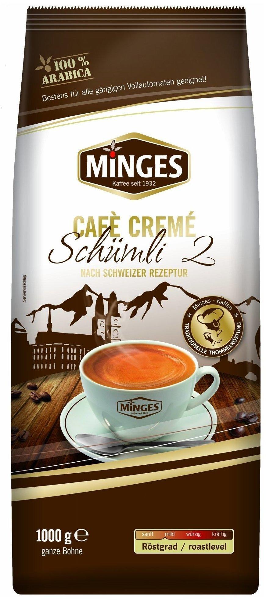 Minges Creme Cafe Schweizer Schümli II Bohnen (1 kg) Test TOP Angebote ab  8,40 € (September 2023)
